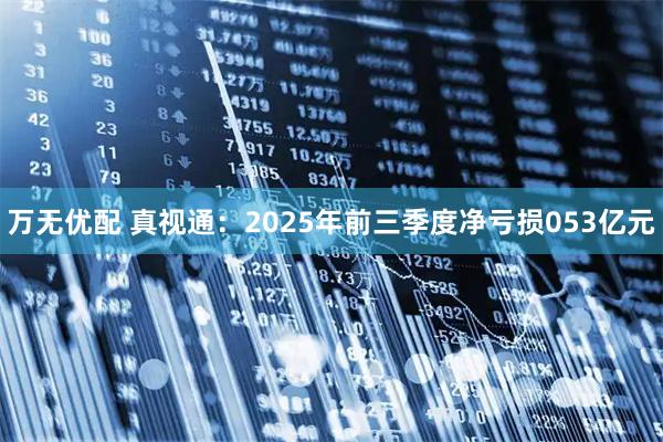 万无优配 真视通：2025年前三季度净亏损053亿元