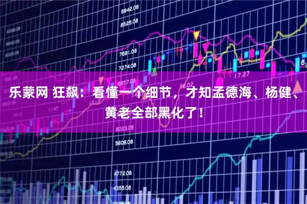 乐蒙网 狂飙：看懂一个细节，才知孟德海、杨健、黄老全部黑化了！