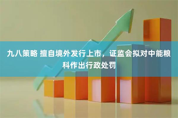 九八策略 擅自境外发行上市，证监会拟对中能粮科作出行政处罚